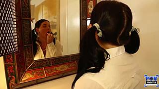 OH WOW CHECK OUT THIS INKED PONYTAILS BRUNETTE CASEY CUMZ GIVING BOOB JOBS AND ORGASMS!