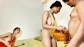 Surprising my bestie with a hot threesome cock ride 😈