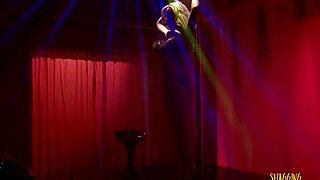 Hey, why don't you let this horny stripper with big fake tits rip off her clothes and satisfy you with deep blowjob and doggystyle in the bar?