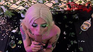 Hot Saint Patrick, I want to suck cock deepthroat with cumshot on skinny pornstar!