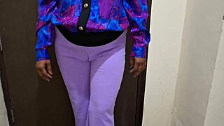 Horny Indian milf with big ass and tits squirts during intense doggystyle fucking.