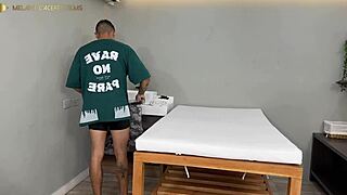 horny masseuse rosxy gutierrez fucks patient dani clark