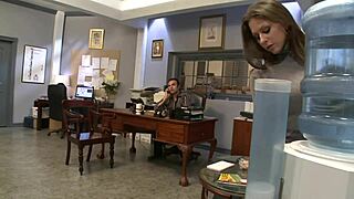 hey, pounding that hot milf secretary right on the office desk with creampie finish