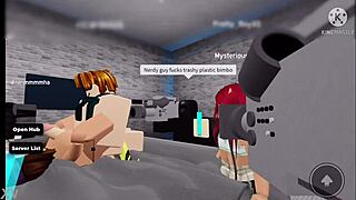 Roblox nerd guy fucks trashy plastic bimbo