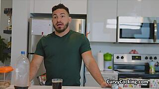 Imagine that big juicy titty teen 18+ wrapping around yogi's massive cock during workout