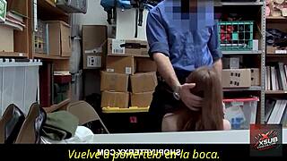 Redhead Teen 18+ Caught Shoplifting Gets Fucked Hard With Spanish Subtitles