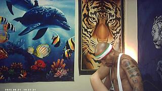 Behind The Scenes Asian Babe Vs Italian Pound Machine Pornstar With Nerdy Glasses And Gloves