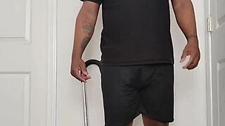 Morning routine involves undressing nude to spread ass cheeks wide open