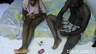 Emotional Rush As Massive Cock Pounds Skinny Ebony Beauty In First-Time Bedroom Casting Game