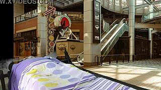 Intense Blowjob And Pussy Licking In Public Shopping Mall With Moaning Orgasm And Handjob Action