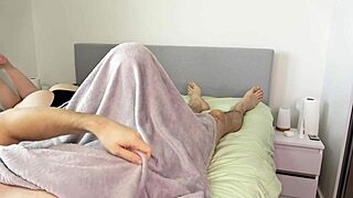 Oh man, I caught this redhead girl next door under my blanket for a wild blowjob session 😏🍆