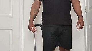 Morning routine involves undressing nude to spread ass cheeks wide open