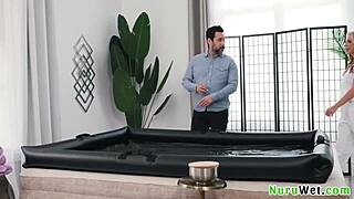 Naughty busty blondie masseuse craves dick delivers wet nuru massage then hardcore fuck with Tommy Pistol Summer Vixen