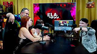 Binho Ted Devours Pink Teen Pussy On Podcast Table Close-Up!