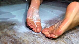 Naughty Wife Sucks In Shower And Gets Fucked In Bed With Milk Fetish