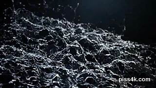 Innocent lesbo chicks GET COVERED in pee and SPLASH WET slits with dildos