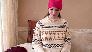 Jessica Ryan and Hazel Moore get steamy in the bathtub with hot lesbian tribbing, fingering, and pussy licking action