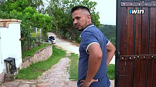 Sexy Curvy Latina Brunette with Big Ass and Tits Sucks Monster Cock Closeup in Car!