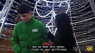 Rough hardcore cuckold watching with european girlfriend in christmas pov pickup