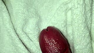 Gasp and moan spitting on his huge cock. Slow intense handjob with lots of cum to drink - try not to come if you can!