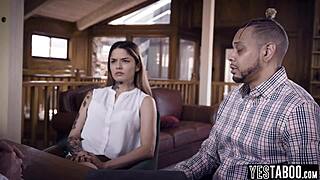 Pervert doctor observes his patients engage in interracial hardcore sex with petite Asian in hospital setting