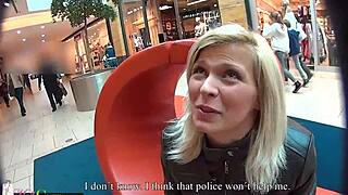 I love watching this young sexy girl masturbate in public Czech shop