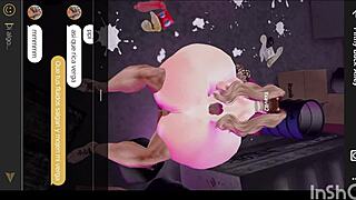 imvu bimbo prostitute takes monster cock anal pounding