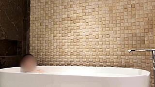 wanna join my bath time legs spread in luxury hotel?