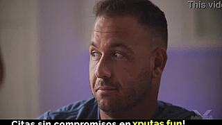 cute glasses girl with big tits loves spanish sub creampie pounding