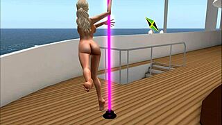 kassie cameltoe lapdance leads to deepthroat anal in polish nightclub