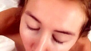petite babe wakes to dick in pussy gets morning facial 💦😍