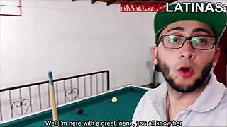 Mariana Martix blows soldier's huge cock poolside then takes cum on big tits