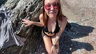 omg babe we're so horny quick beach fuck doggystyle now