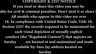 Blonde Bombshell Sara Jay Fingers Huge Tits Pussy on Kitchen Counter