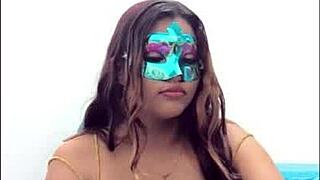 Brunette Student Gropes Big Tits Before Exams