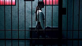 redhead mommy doll frozen in escape room takes brutal doggystyle pounding