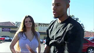 Step Mom's Huge Tits Squeezed By Black Hunter Cock