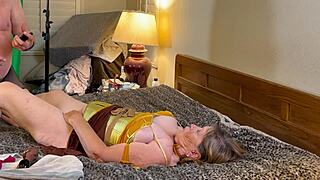 oh man princess leia granny costume has me fucked hard leaking juicy creampie everywhere