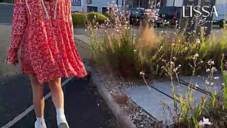 Hot Woman Flashes Tits and Fingers Pussy on Crowded Public Bus Ride