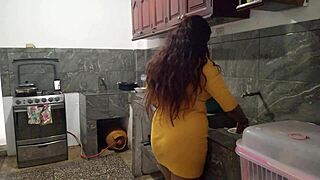 stepbro's huge cock bait sucked luxurious kitchen homemade blowjob tease?