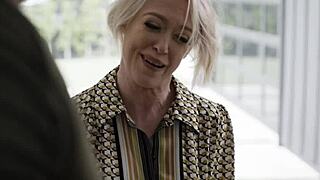 tease your ass with milf's big tits anal threesome?