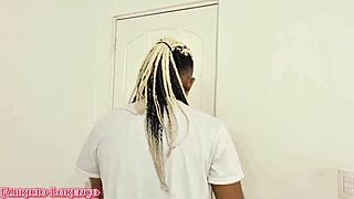 Big Tits Brunette Fucks Friend's Ebony Huge Ass!