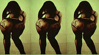 Bold Sexy Asian Ass Twerking in Fishnets