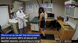 blaise celeste's shaved pussy creampied in backstage nurse roleplay