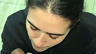 lovely sailor wife sucks hubby cock swallows every cum drop handjob finish