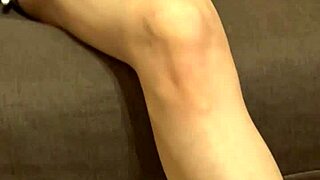 filming sleeping wife on sofa lick her boobs and pussy legs